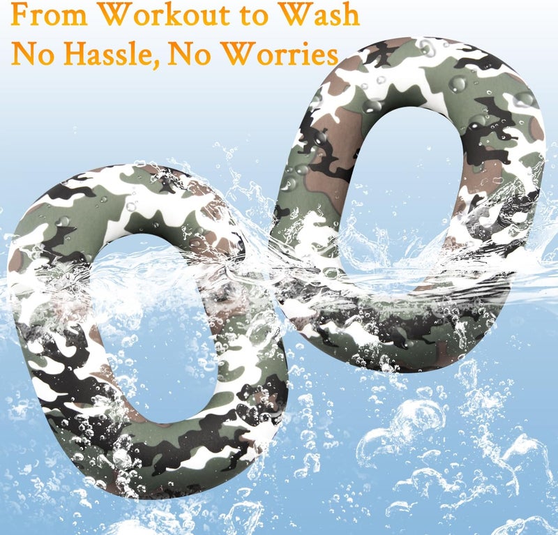 SoloWIT Sweat Proof Silicone Ear Cover for AirPods Max, Comfortable Fit for Gym Exercise, Easy to Clean, No Sound Quality Loss - Camo Green - Image 3